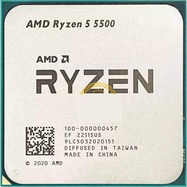 DSPDVWOW CPU Processor AMD Ryzen 5 5500 R5 5500 3.6 GHz 6-Core 12-Thread CPU Processor 7NM L3=16M 100-000000457 Socket AM4 New But Without Cooler, LHY666