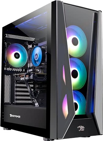 iBUYPOWER Pro Gaming PC, RTX 2060, i7-11700F, 16 GB DDR4, 480 GB PCIe NVMe M.2 SSD + 1 TB HDD Image