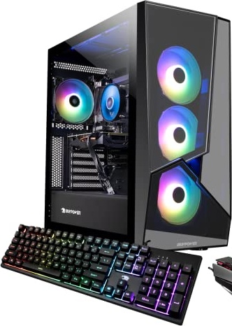 iBUYPOWER Pro Gaming PC, RX 6600 XT, i7-11700F, 16 GB DDR4, 480 GB PCIe NVMe M.2 SSD Image