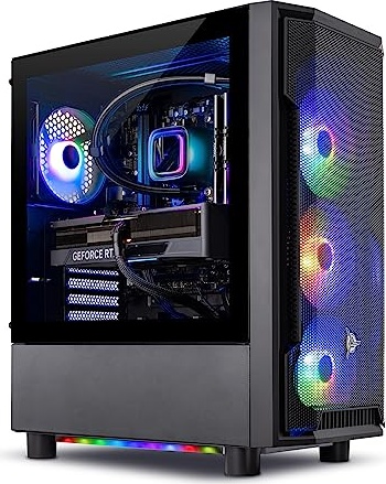 Skytech Gaming Shadow Gaming PC, RTX 4060, Ryzen 7 5700X, 16 GB DDR4, 1 TB PCIe NVMe M.2 SSD Image