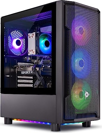 Skytech Gaming Shadow Gaming PC, RTX 4060, Ryzen 5 5600X, 16 GB DDR4, 1 TB PCIe NVMe M.2 SSD Image