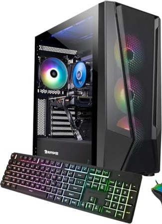 iBUYPOWER TraceMesh Gaming PC, RTX 4060 Ti 8 GB, i7-14700F, 32 GB DDR5, 1 TB PCIe NVMe M.2 SSD Image