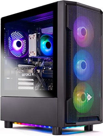 Skytech Gaming Shadow Gaming PC, RTX 4060, Ryzen 5 7600X, 16 GB DDR5, 1 TB PCIe NVMe M.2 SSD Image