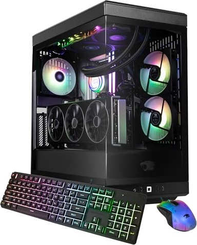 iBUYPOWER Y40 PRO Black Gaming PC, RTX 5080, Ultra 9 285, 32 GB DDR5, 2 TB PCIe NVMe M.2 SSD Image