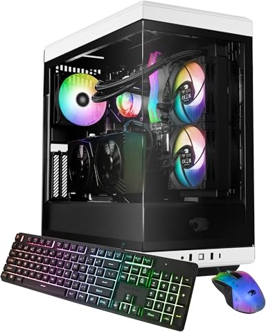 iBUYPOWER Y40 PRO White Gaming PC, RTX 5080, i9-14900F, 32 GB DDR5, 2 TB PCIe NVMe M.2 SSD Image