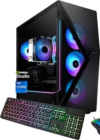 iBUYPOWER Slate MESH Gaming PC, RTX 5070, i7-14700F, 32 GB DDR5, 1 TB PCIe NVMe M.2 SSD Image