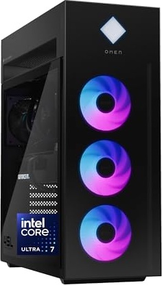 HP OMEN 45L Gaming Desktop, Intel Core Ultra 7 265K, 16 GB RAM, 1 TB SSD, NVIDIA GeForce RTX 5070, Windows 11 Pro, Microsoft Copilot, Tempered Glass, GT22-3050 (2025) Image