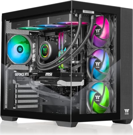 Thermaltake LCGS View 9880-380 Gaming PC, RTX 5080, Ryzen 7 9800X3D, 32 GB DDR5, 1 TB PCIe NVMe M.2 SSD Image