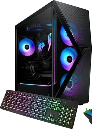 iBUYPOWER Slate MESH Gaming PC, RTX 5070 Ti, Ryzen 9 9900X, 32 GB DDR5, 2 TB PCIe NVMe M.2 SSD Image