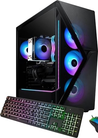 iBUYPOWER Slate Gaming PC, RTX 5070, Ryzen 7 8700F, 32 GB DDR5, 1 TB PCIe NVMe M.2 SSD Image