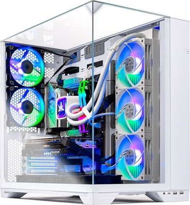 Skytech Gaming O11 Vision Gaming PC, RX 9070 XT, Ryzen 7 9800X3D, 32 GB DDR5, 2 TB PCIe NVMe M.2 SSD Image