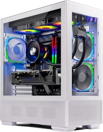 Skytech Gaming Azure Gaming PC, RX 9070, Ryzen 9 9900X, 32 GB DDR5, 1 TB PCIe NVMe M.2 SSD Image