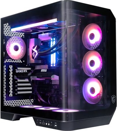 msi Vision ZS 9NVV-1275US Gaming PC, RTX 5080, Ryzen 7 9800X3D, 64 GB DDR5, 2 TB PCIe NVMe M.2 SSD Image