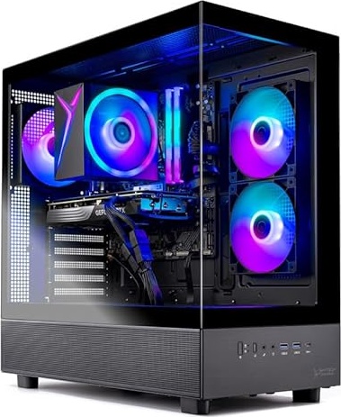 Skytech Gaming Azure 3 Gaming PC, RTX 5060 Ti 16 GB, Ryzen 7 7700, 16 GB DDR5, 1 TB PCIe NVMe M.2 SSD Image