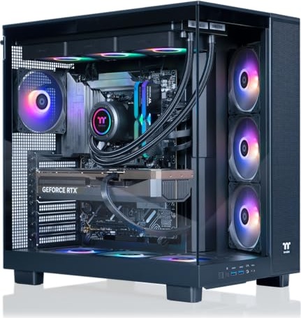 Thermaltake LCGS View 9590-380XL Gaming PC, RTX 5090, Ryzen 9 9950X3D, 32 GB DDR5, 2 TB PCIe NVMe M.2 SSD Image