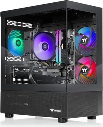 Thermaltake LCGS View 7696X-170 Gaming PC, RX 9060 XT 16 GB, Ryzen 5 7600X, 32 GB DDR5, 1 TB PCIe NVMe M.2 SSD Image