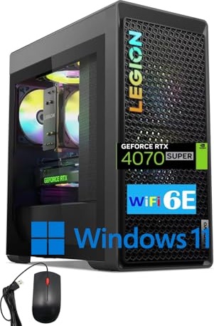 Lenovo Legion Tower 5 Gen 8 Gaming PC, RTX 4070 SUPER, Ryzen 7 7700, 64 GB RAM, Image