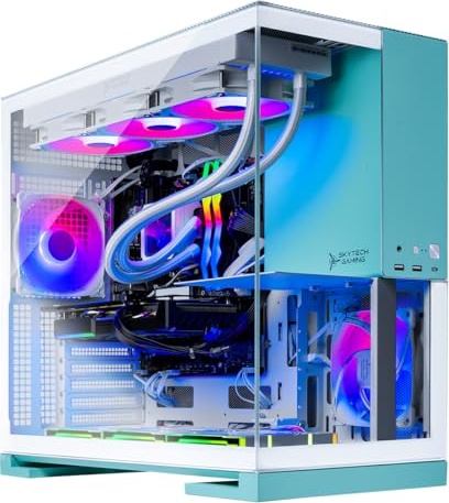 Skytech Gaming Aqua Gaming PC, RTX 5060 Ti 16 GB, Ultra 7 265K, 32 GB DDR5, 1 TB PCIe NVMe M.2 SSD Image