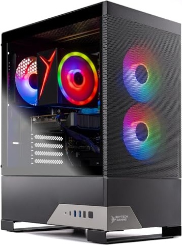 Skytech Gaming Nebula 2 Gaming PC, RTX 5060, Ryzen 5 5500, 16 GB DDR4, 1 TB PCIe NVMe M.2 SSD Image