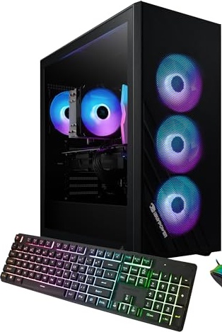 iBUYPOWER Scale Gaming PC, RTX 4060, i5-14400F, 16 GB DDR5, 1 TB PCIe NVMe M.2 SSD Image