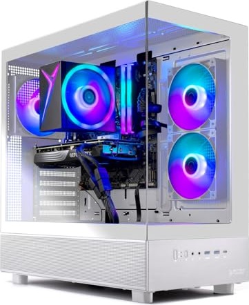 Skytech Gaming Azure 3 Gaming PC, RTX 5060, i5-14400F, 32 GB DDR5, 1 TB PCIe NVMe M.2 SSD Image
