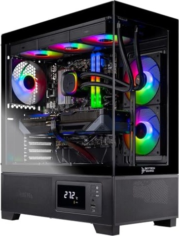 Skytech Gaming Azure 3 Plus Gaming PC, Intel i7 14700F 2.1GHz, NVIDIA RTX 5070 12GB, 2TB Gen4 NVMe SSD, 16GB DDR5 RAM 6000, 850W Gold ATX 3 PSU, 360 ARGB AIO, Wi-Fi, Win 11, Desktop Image