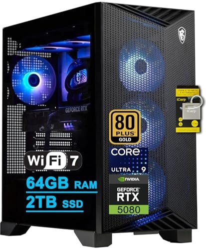 msi Aegis R2 AI 2nd Gaming PC, RTX 5080, Ultra 9 285, 64 GB RAM, 2 TB PCIe NVMe M.2 SSD Image