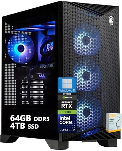 msi Aegis R2 AI Gaming PC, RTX 5080, Ultra 9 285, 64 GB DDR5, 4 TB PCIe NVMe M.2 SSD Image