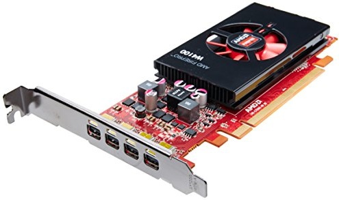 Sapphire AMD FirePro W4100 2GB GDDR5 Quad Mini DP PCI-Express Graphics Card 100-505817