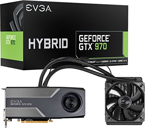 EVGA GeForce GTX 970 4GB HYBRID GAMING, Graphics Cards 04G-P4-1976-KR