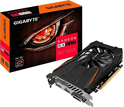 Gigabyte GV-RX560OC-4GD REV2.0 Radeon RX 560 OC 4GB Computer Graphics Cards
