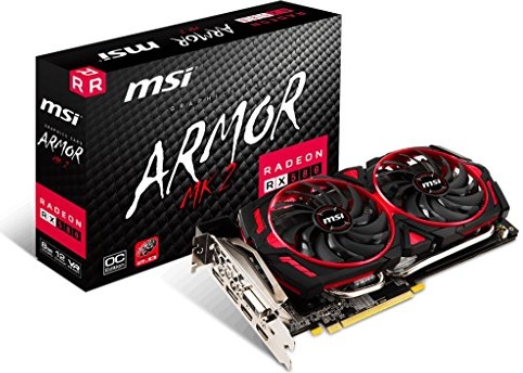 MSI Gaming Radeon RX 580 256-bit 8GB GDRR5 DirectX 12 VR Ready CFX Graphics Card (RX 580 ARMOR MK2 8G OC)