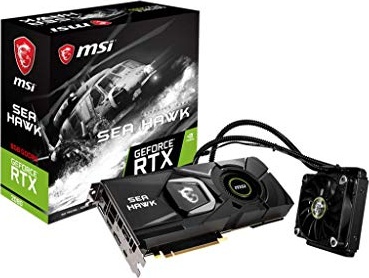 MSI GAMING GeForce RTX 2080 8GB GDRR6 256-bit HDMI/DP/USB Ray Tracing Turing Architecture Liquid Cooling Graphics Card (RTX 2080 SEA HAWK X), 1860 MHz