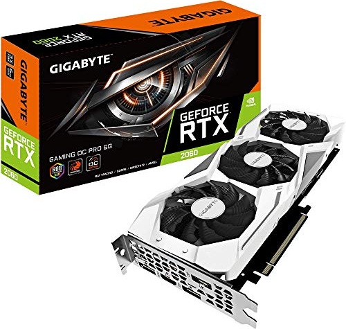 GIGABYTE GeForce RTX 2060 GAMING OC WHITE PRO 6G Graphics Card, 3x WINDFORCE Fans, 6GB 192-Bit GDDR6, GV-N2060GAMINGOC PRO WHITE-6GD Video Card