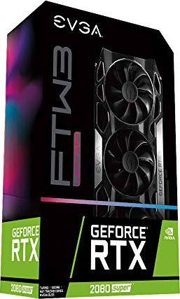 EVGA GeForce RTX 2080 Super FTW3 Ultra, Overclocked, 2.75 Slot Extreme Cool Triple + iCX2, 65C Gaming, RGB, Metal Backplate, 8GB GDDR6, 08G-P4-3287-KR