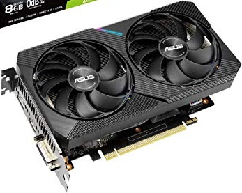 ASUS Dual NVIDIA GeForce RTX 2070 Mini OC Edition Gaming Graphics Card (PCIe 3.0, 8GB GDDR6 Memory, HDMI, DisplayPort, DVI-D, for Intel NUC 9 Extreme Kit and Small Chassis.
