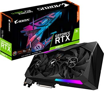 GIGABYTE AORUS GeForce RTX 3060 Ti Master 8G Graphics Card, MAX-Covered Cooling, 8GB 256-bit GDDR6, GV-N306TAORUS M-8GD Video Card