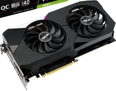 ASUS Dual NVIDIA GeForce RTX 3060 Ti V2 OC Edition Gaming Graphics Card (PCIe 4.0, 8GB GDDR6 Memory, LHR, HDMI 2.1, DisplayPort 1.4a, Axial-tech Fan Design, Dual BIOS, Protective Backplate)