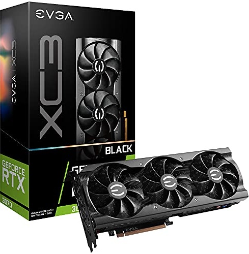 EVGA GeForce RTX 3070 XC3 Black Gaming, 08G-P5-3751-KL, 8GB GDDR6, iCX3 Cooling, ARGB LED, LHR
