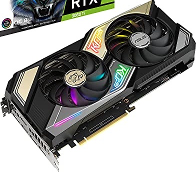 ASUS KO NVIDIA GeForce RTX 3060 Ti V2 OC Edition 8GB GDDR6 Gaming Graphics Card- PCIe 4.0, 8GB GDDR6 memory, LHR, HDMI 2.1, DisplayPort 1.4a, Axial-tech Fan Design, 0dB technology, Enduring capacitors