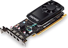 Epic IT Service – Quadro P600 with Four Mini Displayports, Both Half and Full Brackets, and 4 x mDP to HDMI Adapters, 4K Resolution