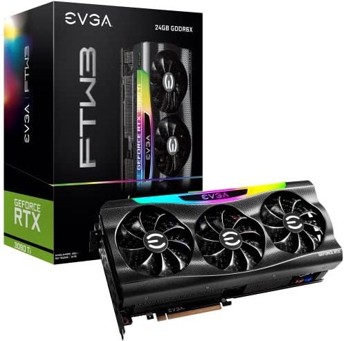 EVGA GeForce RTX 3090 Ti FTW3 GAMING, 24G-P5-4983-KR, 24GB GDDR6X, iCX3, ARGB LED, Backplate, Free eLeash