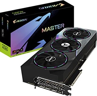 GIGABYTE AORUS GeForce RTX 4080 Master 16G Graphics Card, 3X WINDFORCE Fans, 16GB 256-bit GDDR6X, GV-N4080AORUS M-16GD Video Card