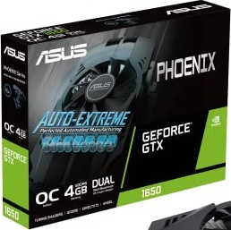 ASUS Phoenix NVIDIA GeForce GTX 1650 OC Edition Gaming Graphics Card (PCIe 3.0, 4GB GDDR6 Memory, HDMI 2.0, DisplayPort 1.4a, DVI-D, Dual Ball Fan Bearings, Auto-Extreme)