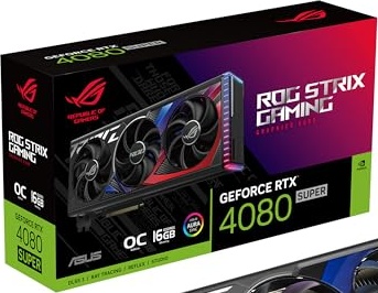 ASUS ROG Strix GeForce RTX™ 4080 Super OC Edition Gaming Graphics Card (PCIe 4.0, 16GB GDDR6X, DLSS 3, HDMI 2.1a, DisplayPort 1.4a, Vapor Chamber, Massive Vented Backplate, Power Sensing, Aura Sync)