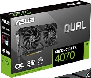 ASUS Dual GeForce RTX™ 4070 EVO OC Edition 12GB GDDR6X is Designed for Broad Compatibility, with a 2.5-Slot Design, Axial-tech Fan Design, 0dB Technology, Auto-Extreme Technology, and More