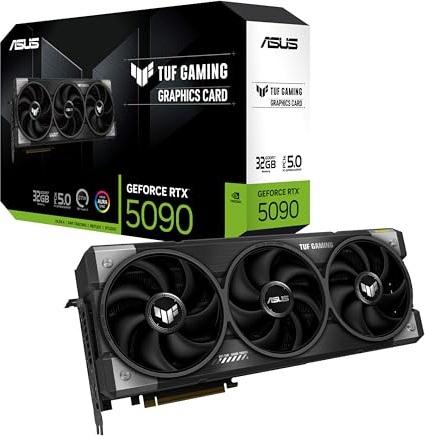 ASUS TUF Gaming GeForce RTX ™ 5090 32GB GDDR7 Gaming Graphics Card (PCIe® 5.0, HDMI®/DP 2.1, 3.6-Slot, Military-Grade Components, Protective PCB Coating, axial-tech Fans, Vapor Chamber)