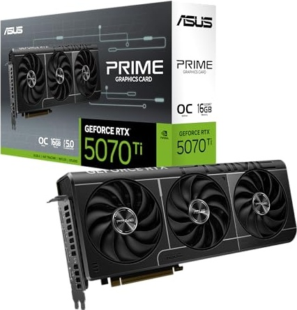 ASUS The SFF-Ready Prime GeForce RTX™ 5070 Ti OC Edition 16GB GDDR7 Graphics Card (PCIe® 5.0, 16GB GDDR7, HDMI®/DP 2.1, 2.5-Slot, Axial-tech Fans, Dual BIOS)