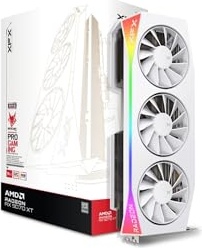 XFX Mercury AMD Radeon RX 9070XT OC Gaming White Edition with RGB 16GB GDDR6, HDMI 3xDP, AMD RDNA 4 RX-97TRGBBW9