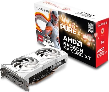 Sapphire Pure AMD Radeon™ RX 9060 XT Gaming OC 16GB Dual HDMI/DP GPU, Graphics Card